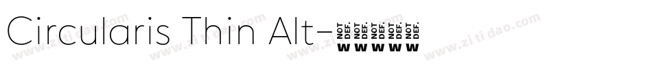 Circularis Thin Alt字体转换